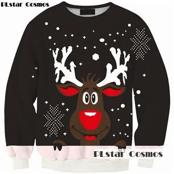 Christmas hat Hip Hop 3d Print  Jumper Pullover