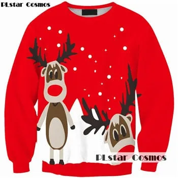 Christmas hat Hip Hop 3d Print  Jumper Pullover