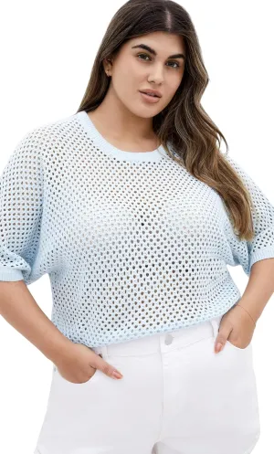 City Chic Women's Plus Size Top - Crochet Knit