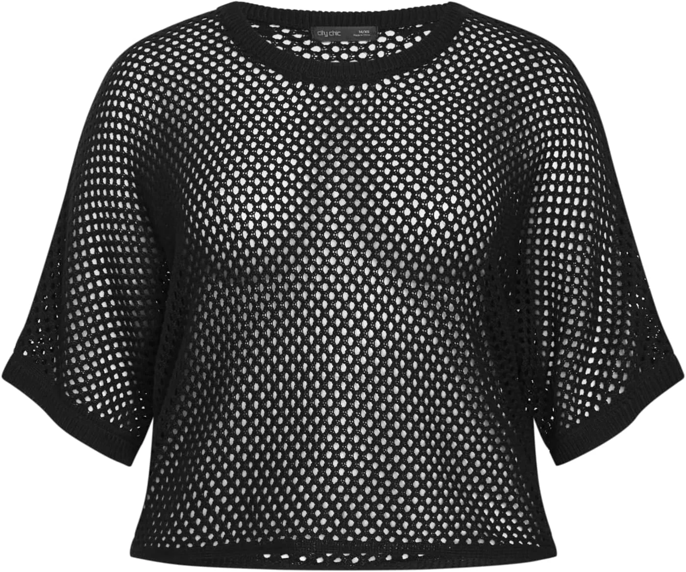 City Chic Women's Plus Size Top - Crochet Knit