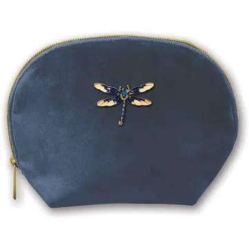 Clamshell Bag - Velvet with Brooch Embellishment