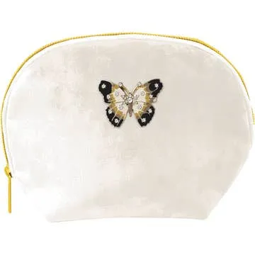 Clamshell Bag - Velvet with Brooch Embellishment