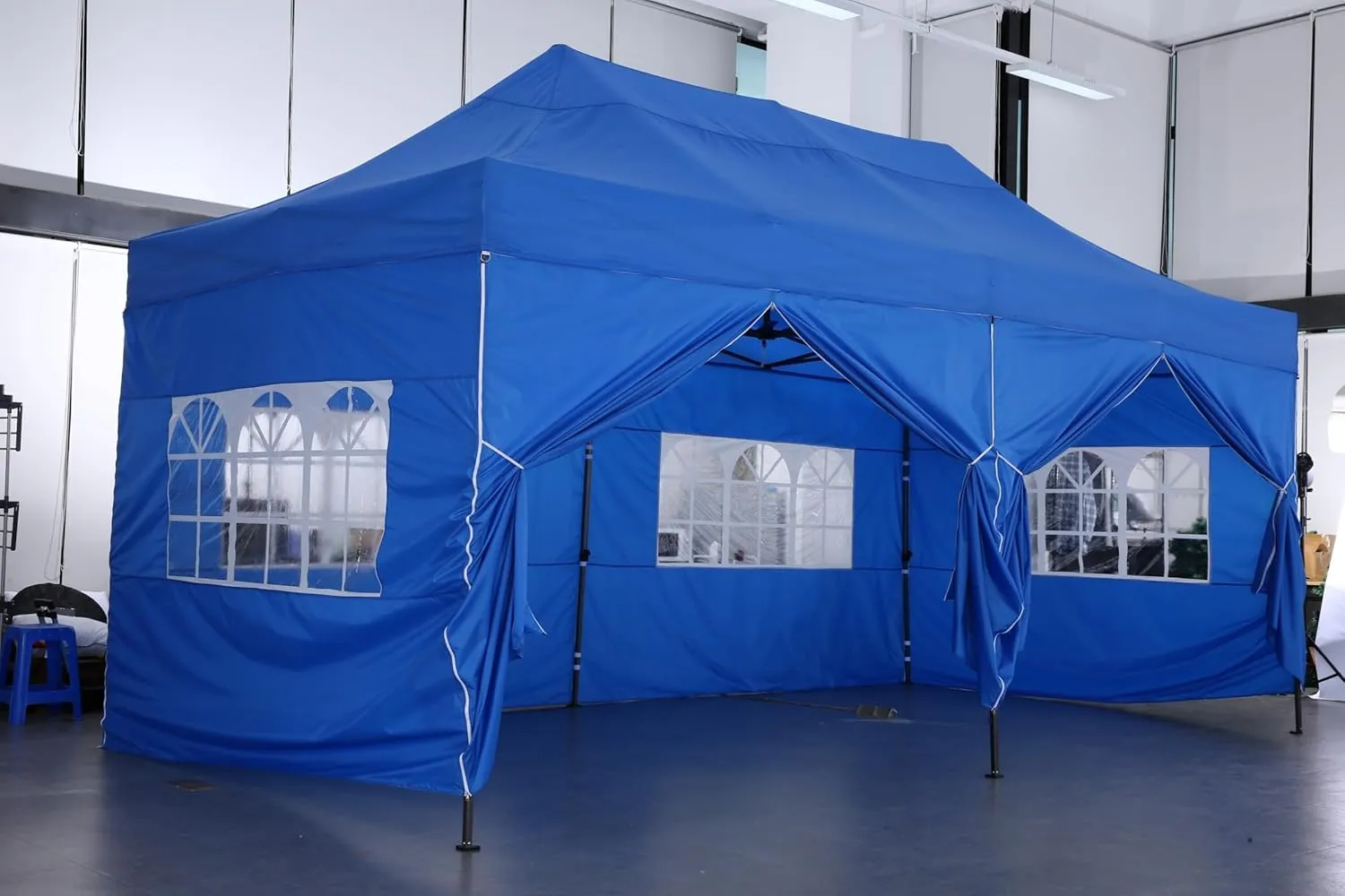 COBIZI 10x20 Pop Up Canopy with 6 Sidewall,Heavy Duty Canopy UPF 50  All Season Wind Waterproof Commercial Outdoor Wedding Party Tents for Parties Canopy Gazebo with Roller Bag(10 x 20 ft Khaki)