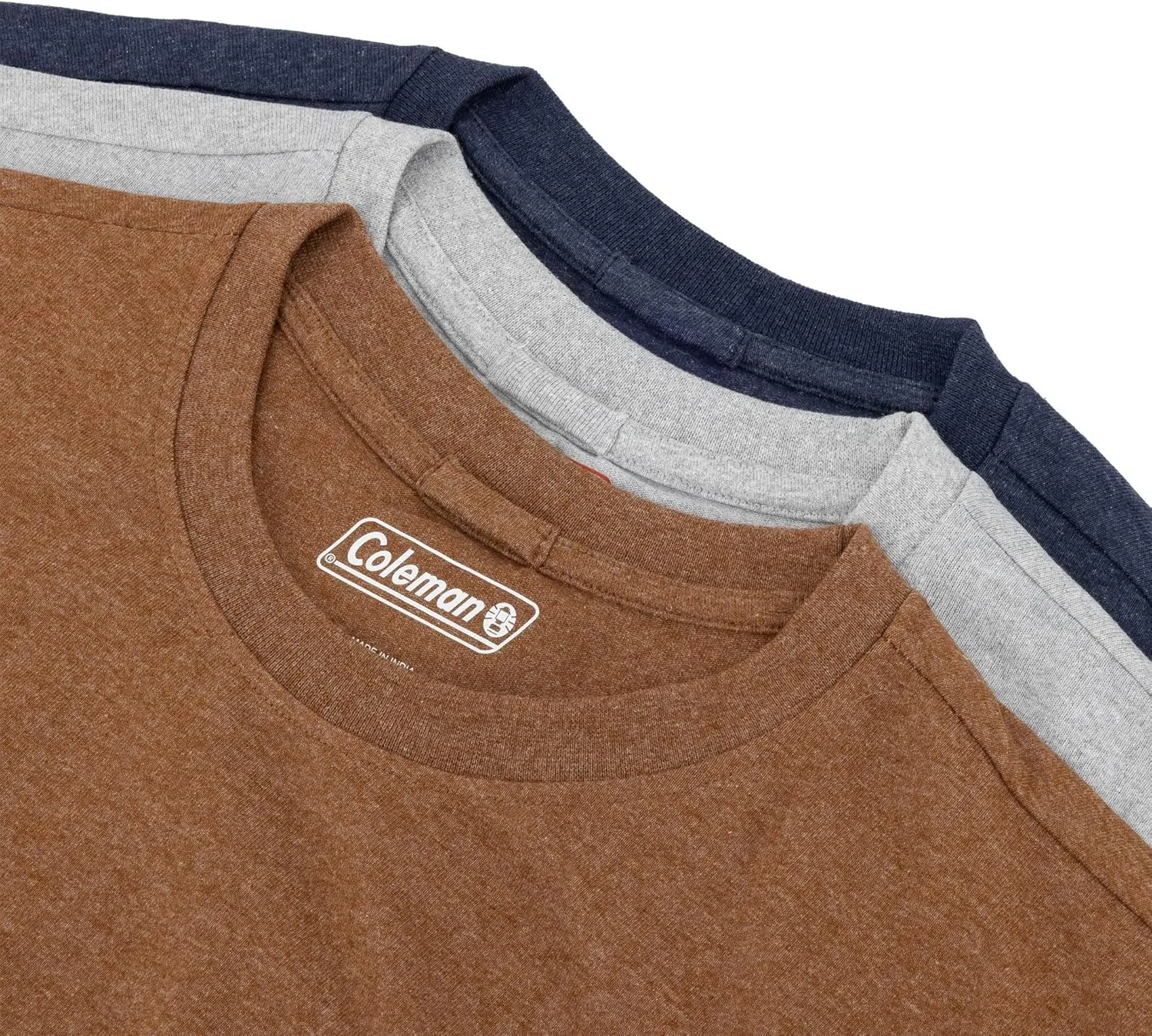 Coleman Mens Workwear Performance Short Sleeve Cotton T-Shirts Multi Color 3-Pack