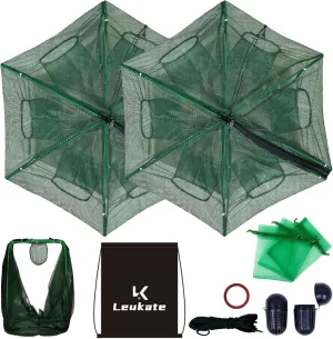 Collapsible Fishing Bait Minnow Trap - Durable Fish Trap Net for Minnow, Crab, Crayfish, Shrimp Fish Trap Net - Designed for Minnows and Beyond