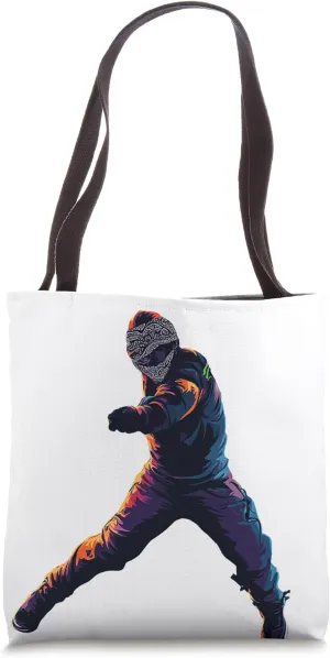 Colorful Dancer Graphic Urban Streetwear Tote Bag