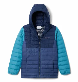 Columbia Kids Boys Navy Blue Powder Lite Hooded Jacket