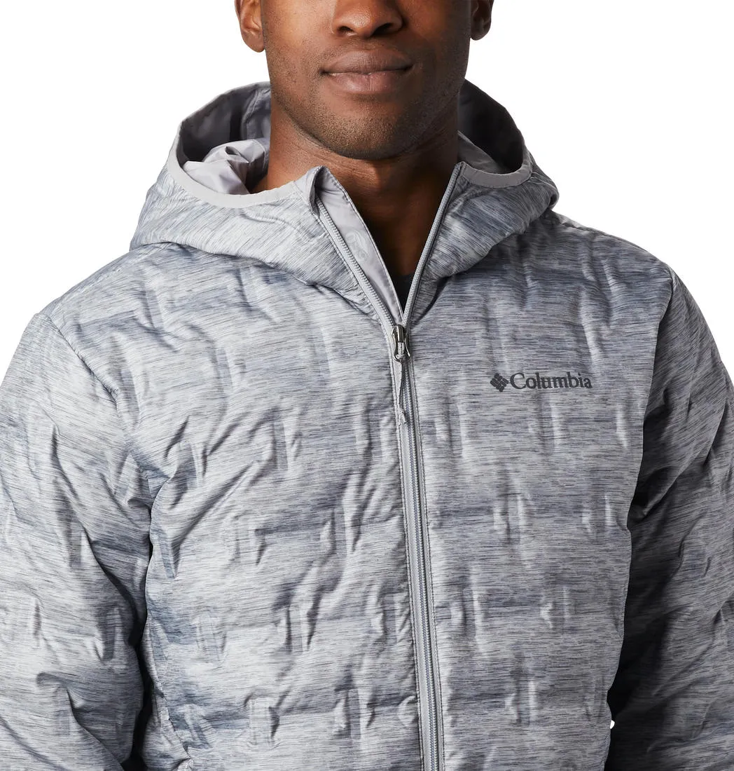 Columbia Men Grey Delta Ridge Down Hooded Jacket