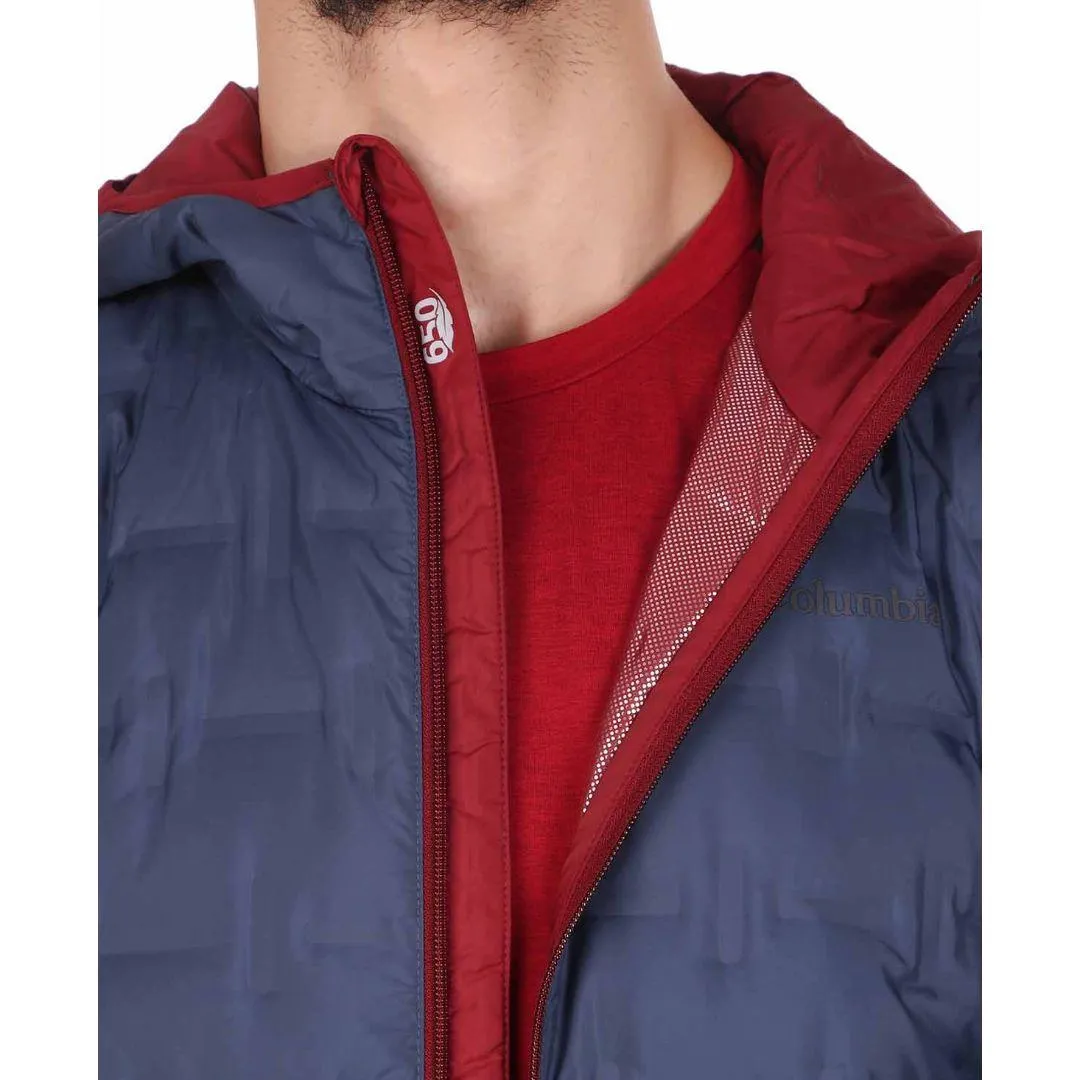 Columbia Men Navy Blue Delta Ridge Down Hooded Jacket