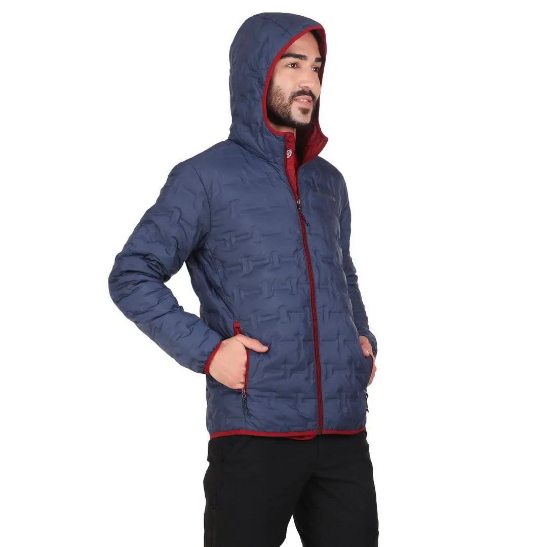 Columbia Men Navy Blue Delta Ridge Down Hooded Jacket