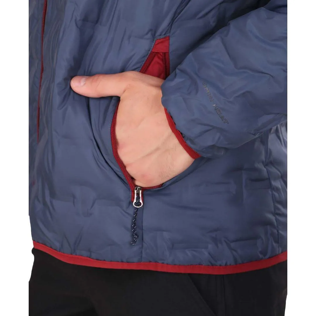 Columbia Men Navy Blue Delta Ridge Down Hooded Jacket
