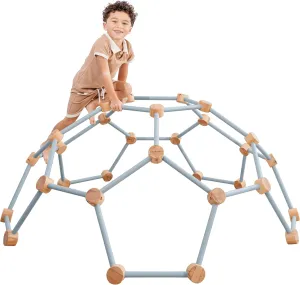 Comfy Cubs Wooden Toddler Play Gym for 3-6 Years Old - Montessori Climber for Kids - Safe Climbing Toy Support up to 120 lbs - Easy to Assemble Kids Climber for Active Play - Pacific Blue