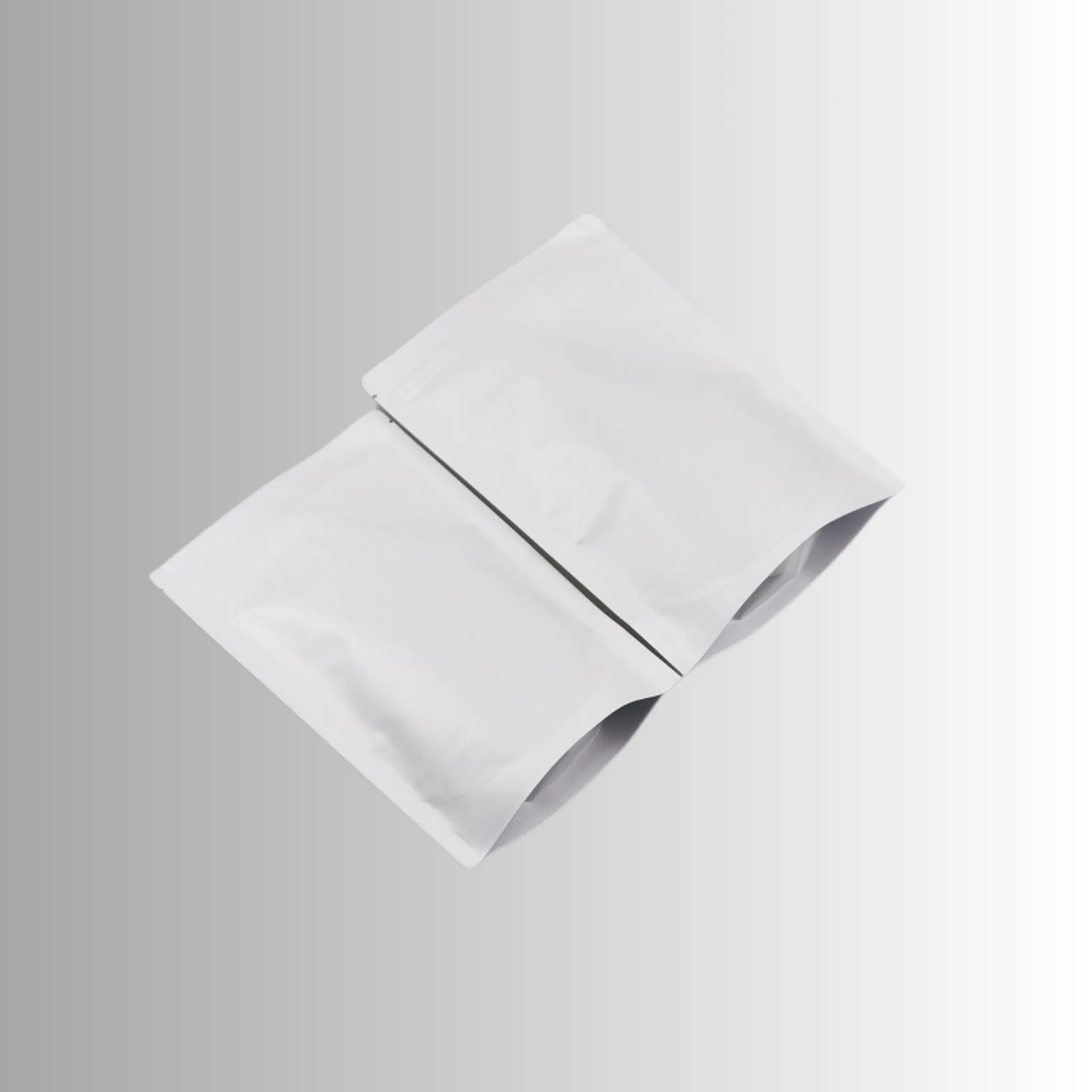 Compact 100 x 150mm   30mm Resealable Zip Lock Stand Up White Kraft Paper Bag