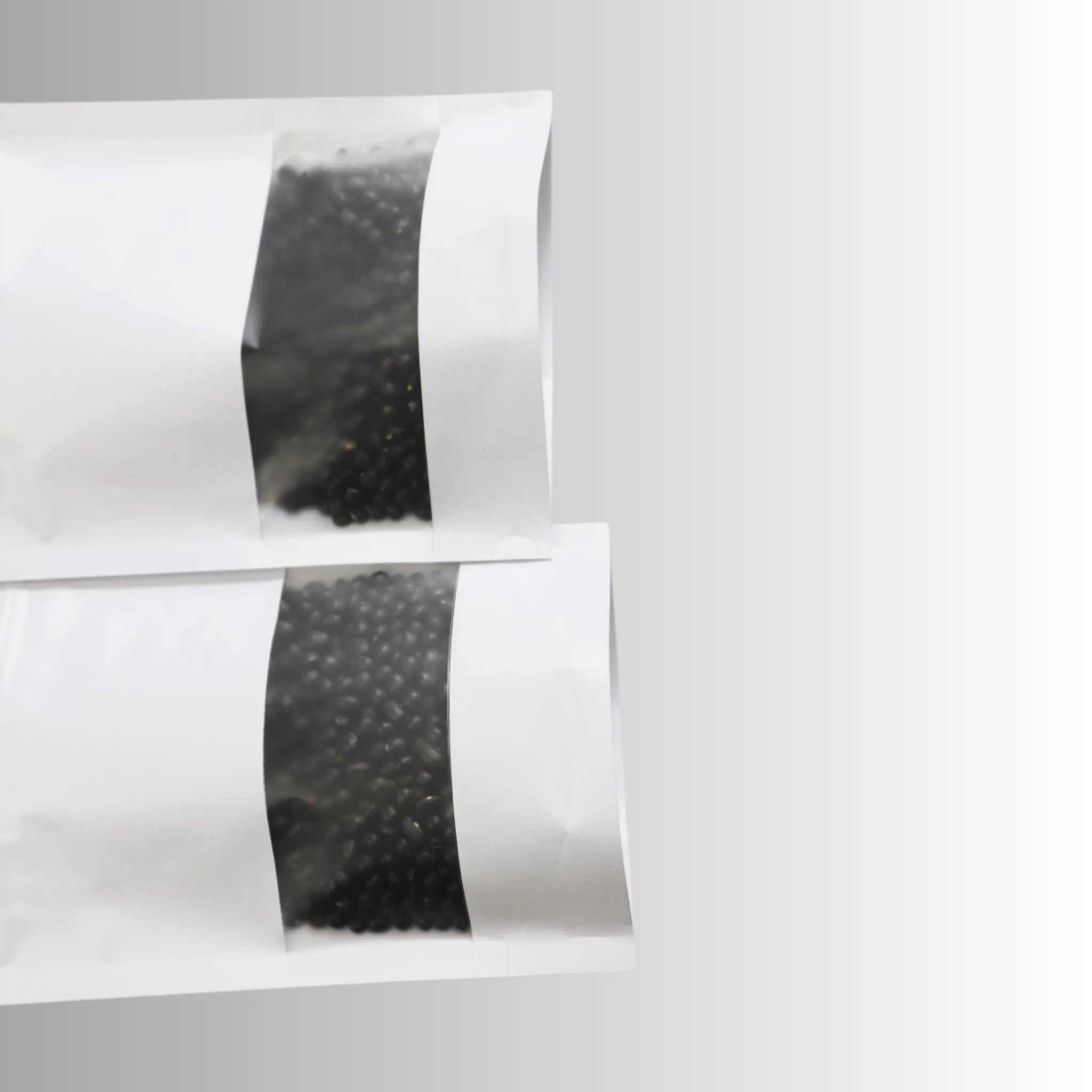 Compact 100 x 150mm   30mm Resealable Zip Lock Stand Up White Kraft Paper Bag