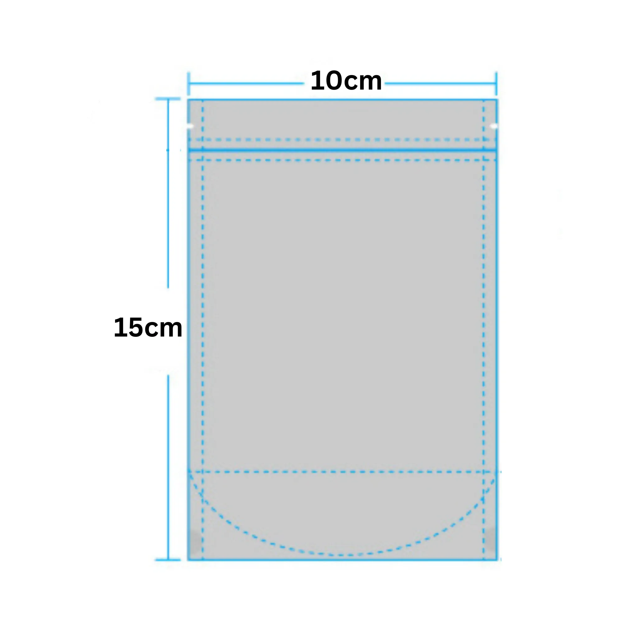 Compact 100 x 150mm   30mm Resealable Zip Lock Stand Up White Kraft Paper Bag