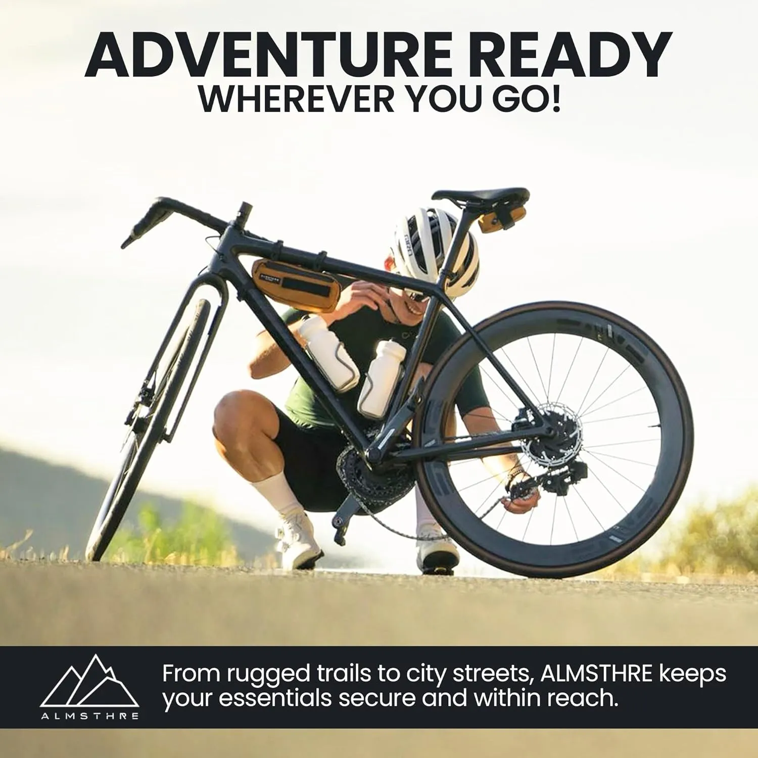 Compact Bike Frame Bag | Weather-Resistant, Waterproof Zippers & Dual-Sided Access for Road, MTB, and Ebike Frames