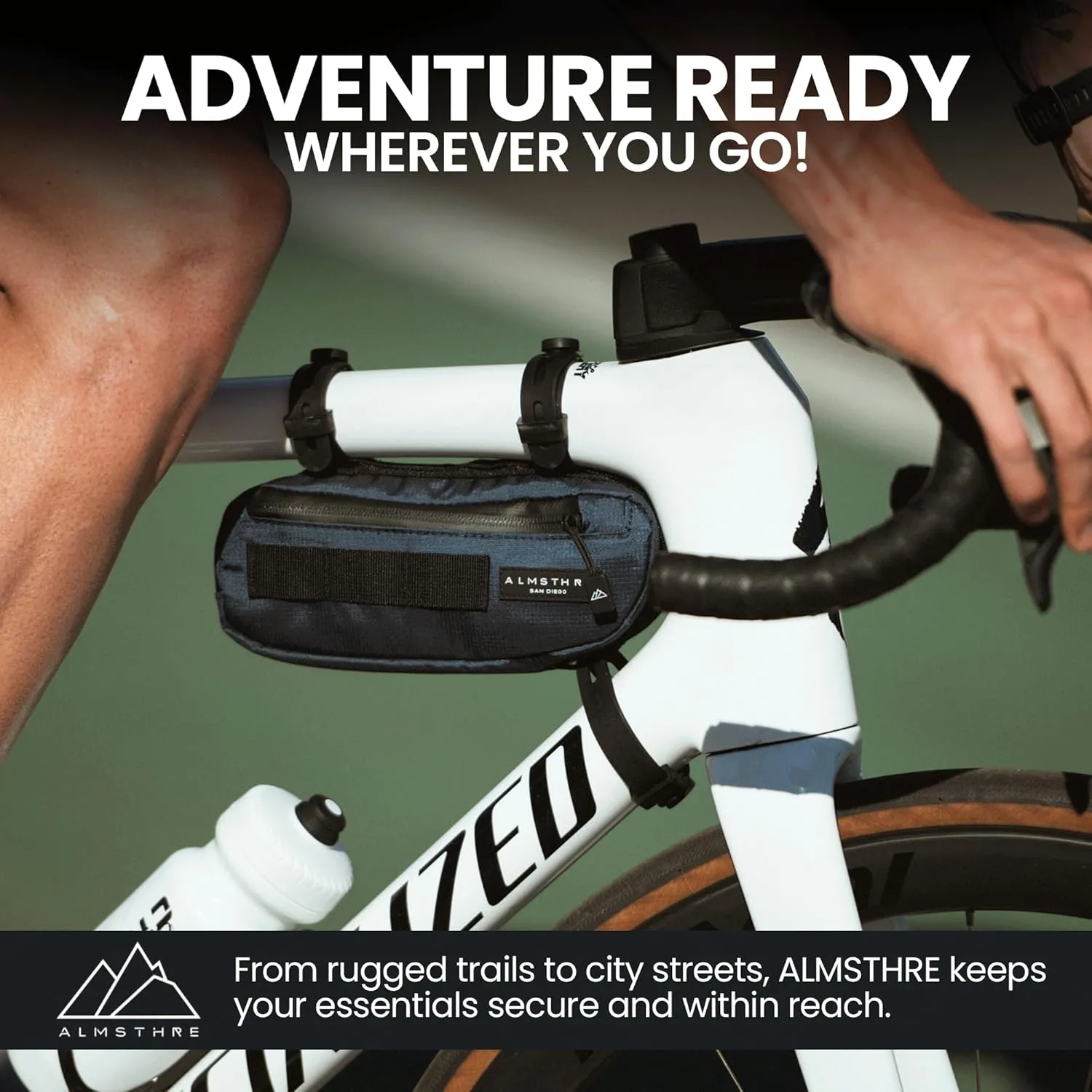Compact Bike Frame Bag | Weather-Resistant, Waterproof Zippers & Dual-Sided Access for Road, MTB, and Ebike Frames