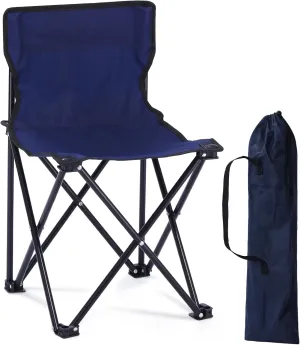 Compact Camping Chair, Outdoor Portable Picnic Folding Fishing Chair for Fishing, Sports, Beach and Camping, Indigo
