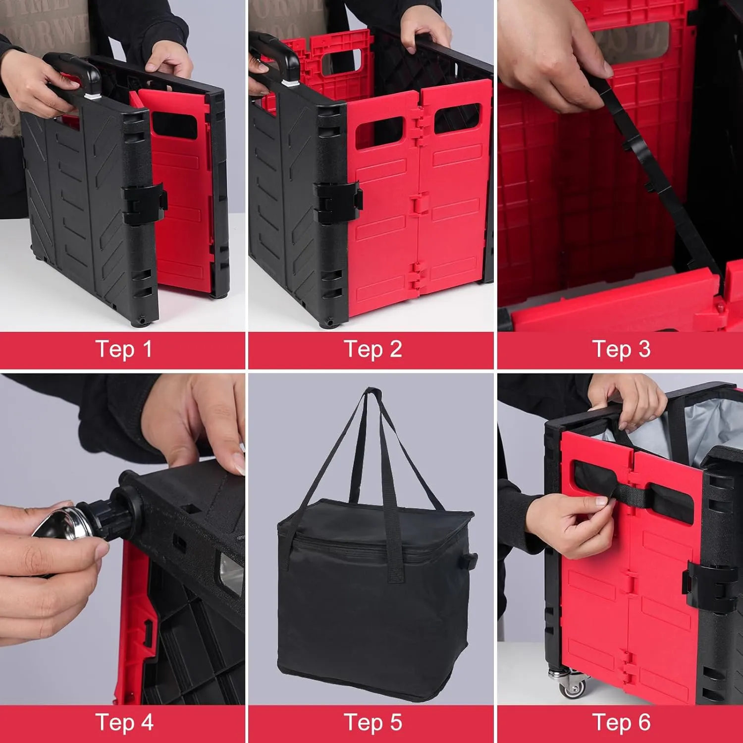 Cooler Bag Wheeled，Large Insulated Rolling Cooler Collapsible Leakproof Portable Hard Framed Ice Packs for Camping Picnic Beach Travel