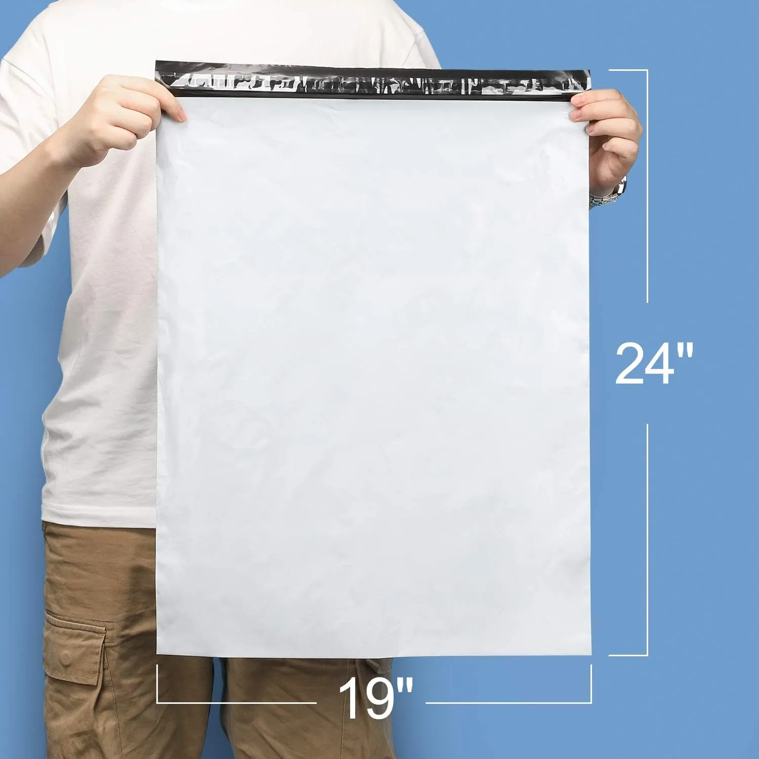 Cozymood Large Poly Mailers 19x24 White Shipping Bags 100 Pcs, Waterproof Packaging Bags, Self-Seal Shipping Envelopes, Shipping Bags for Clothing, Boutique, Shipping Supplies