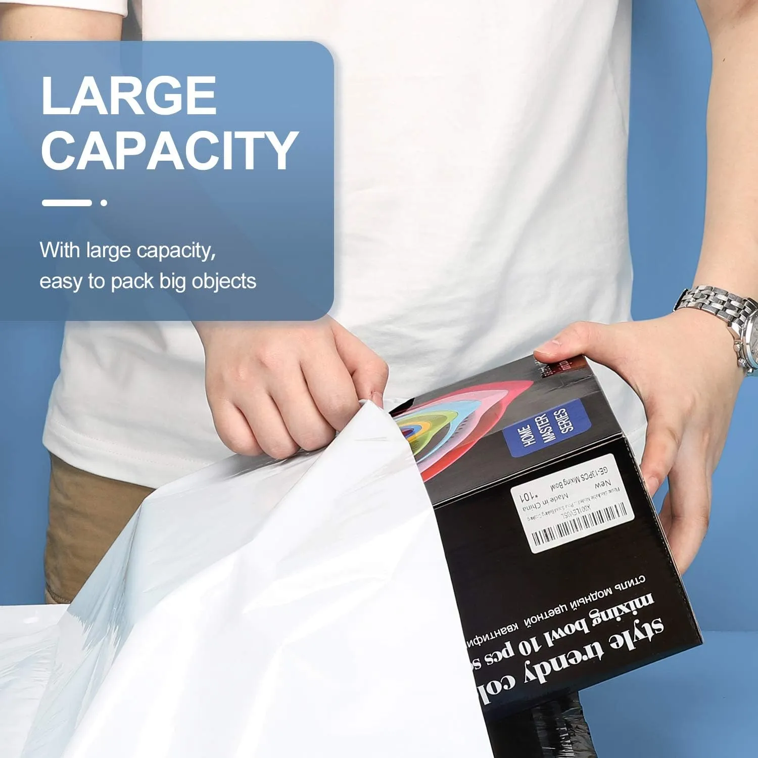 Cozymood Large Poly Mailers 19x24 White Shipping Bags 100 Pcs, Waterproof Packaging Bags, Self-Seal Shipping Envelopes, Shipping Bags for Clothing, Boutique, Shipping Supplies