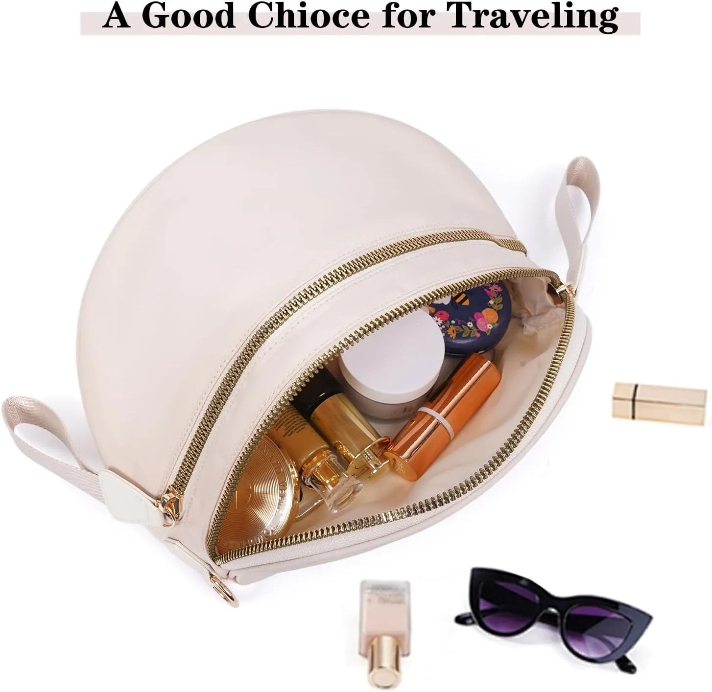 Crossbody Bags Bum Bag for Women Large Sling Bag Purse with Adjustable Strap（Beige）