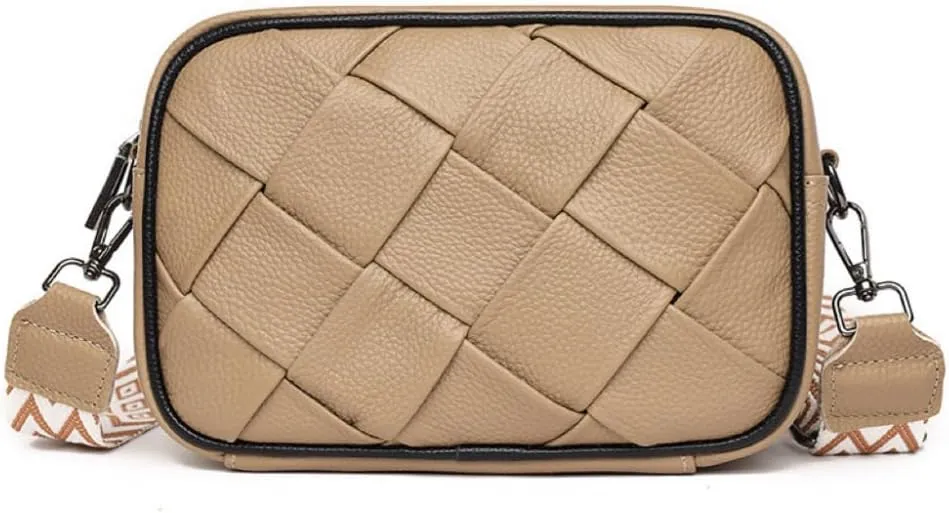 Crossbody Bags for Women Genuine Leather Purses Small Shoulder Handbags for Women Multipurpose Cross Body With Wide Strap