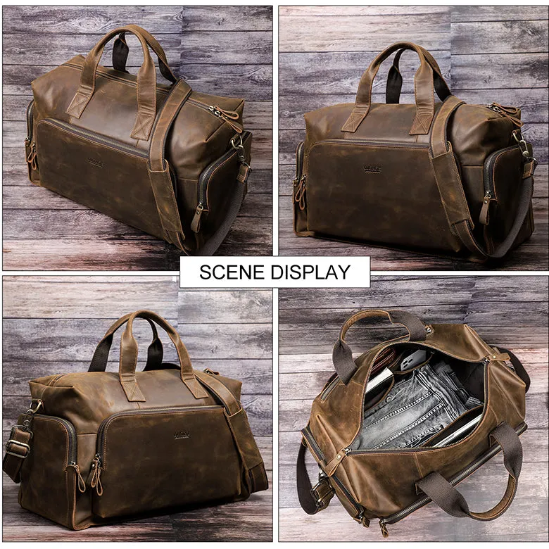 Custom Leather Duffle Bag for Men