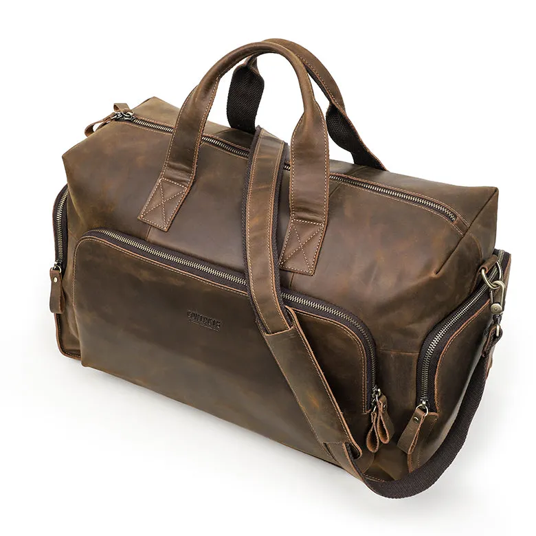 Custom Leather Duffle Bag for Men