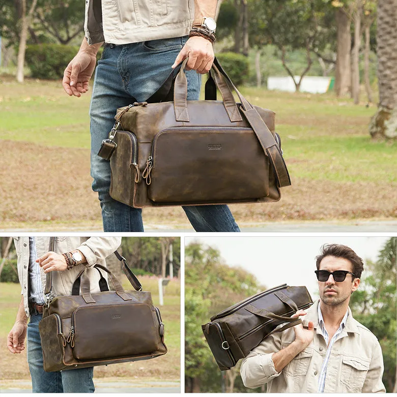 Custom Leather Duffle Bag for Men
