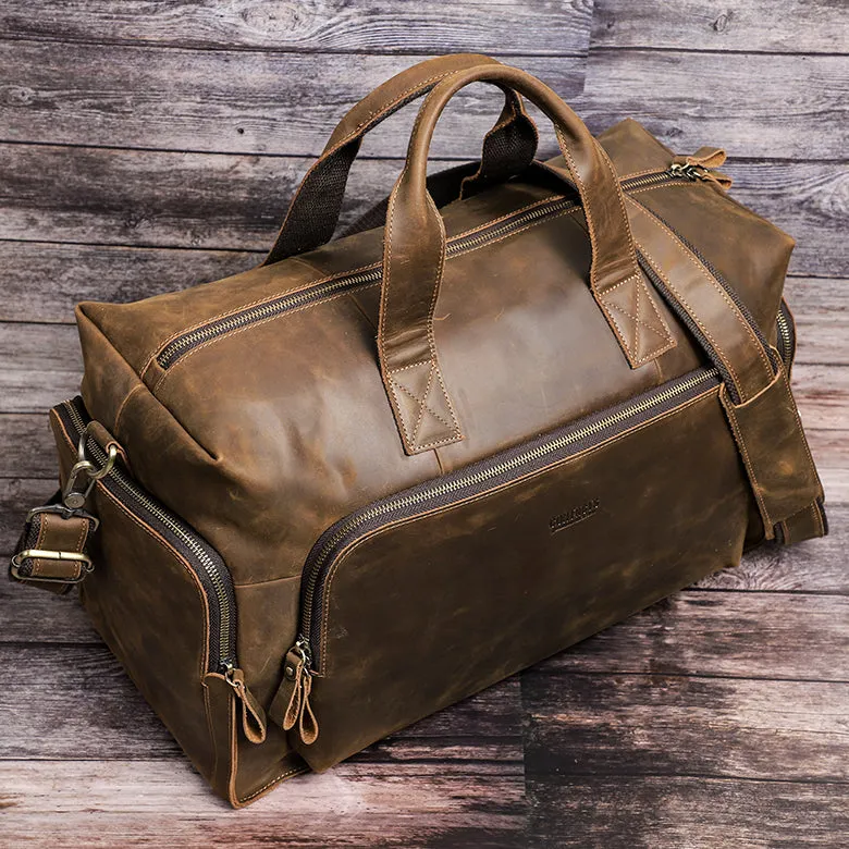 Custom Leather Duffle Bag for Men