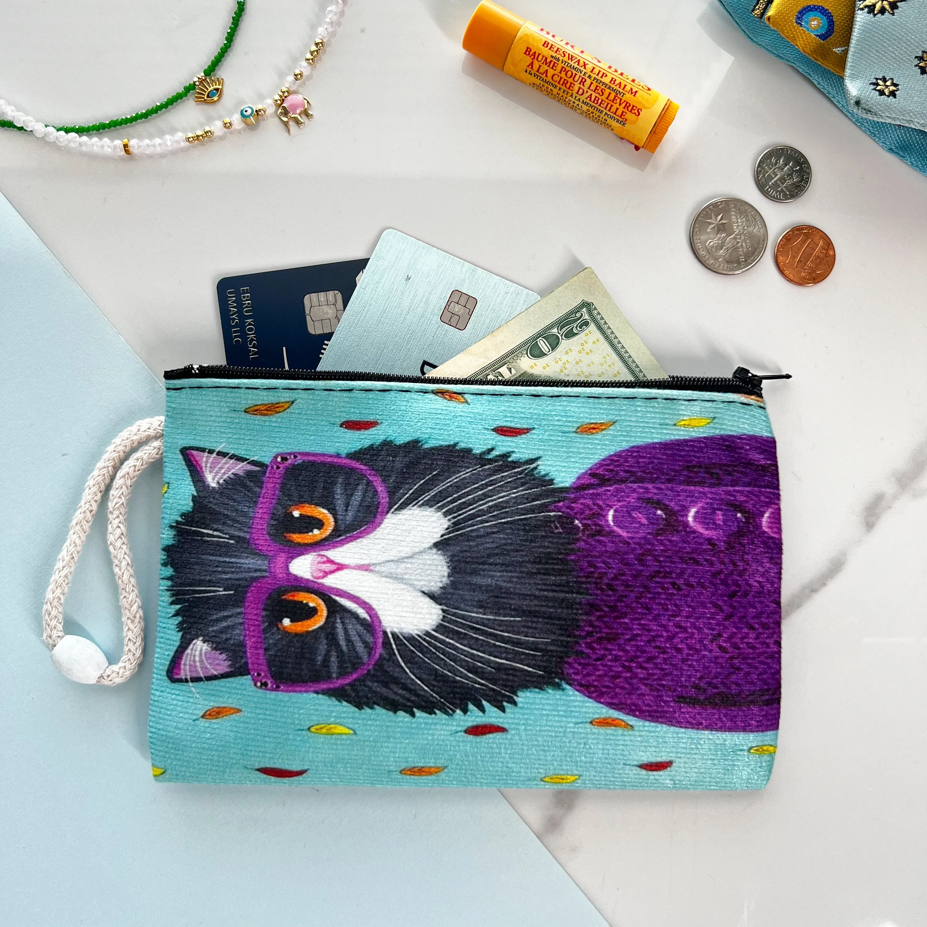 Cute Coin Purse, Gift for Cat Owners, Gifts with Cat Designs