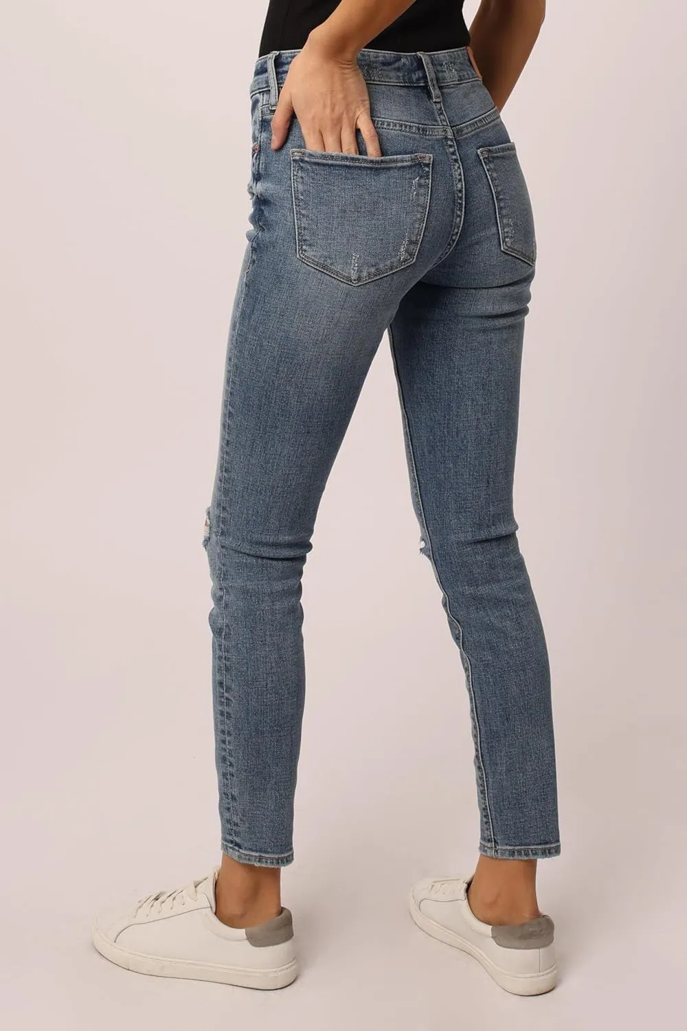 DEAR JOHN Gisele Women's Skinny Jeans Mid Rise Mid-Waisted Classic Comfort