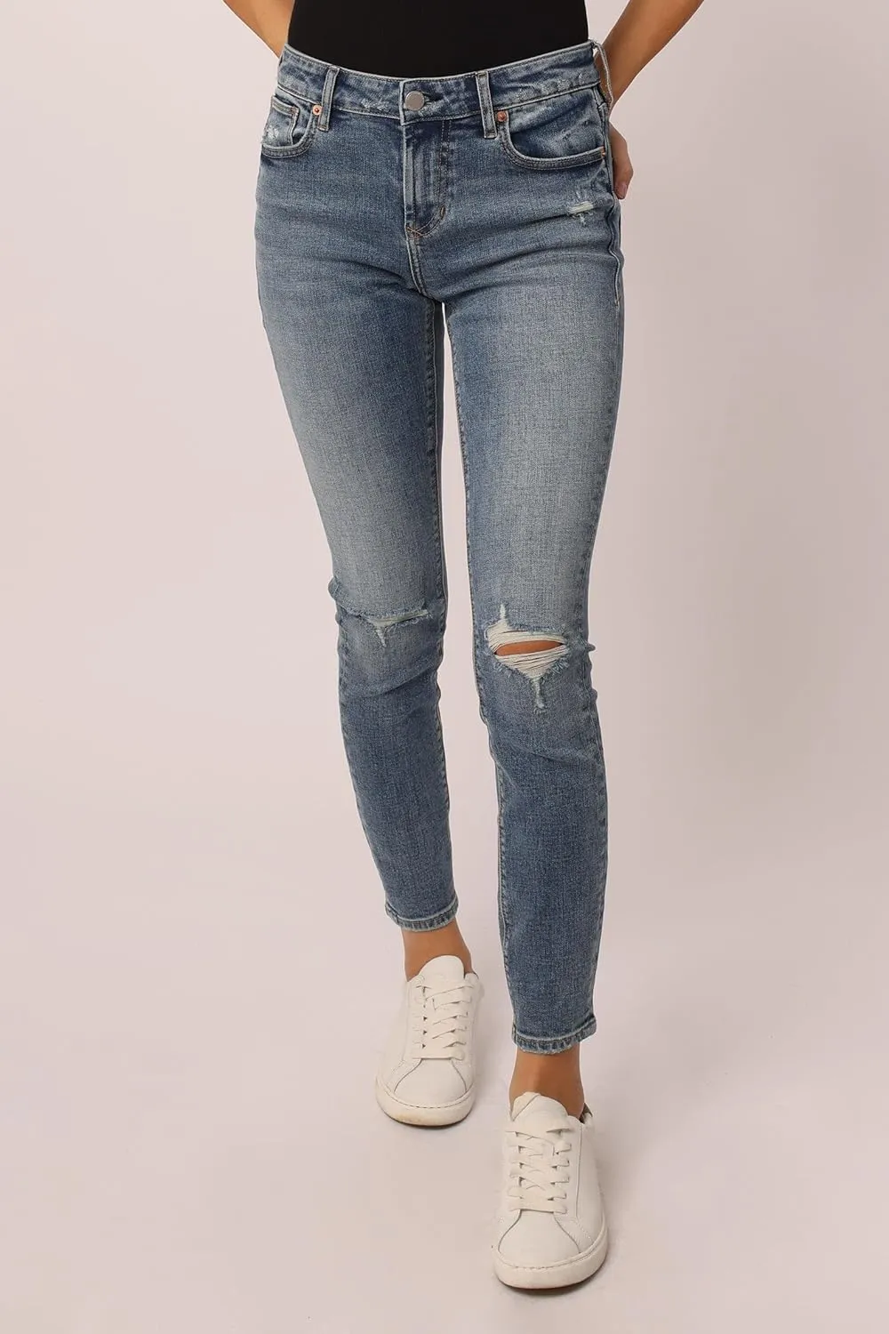 DEAR JOHN Gisele Women's Skinny Jeans Mid Rise Mid-Waisted Classic Comfort