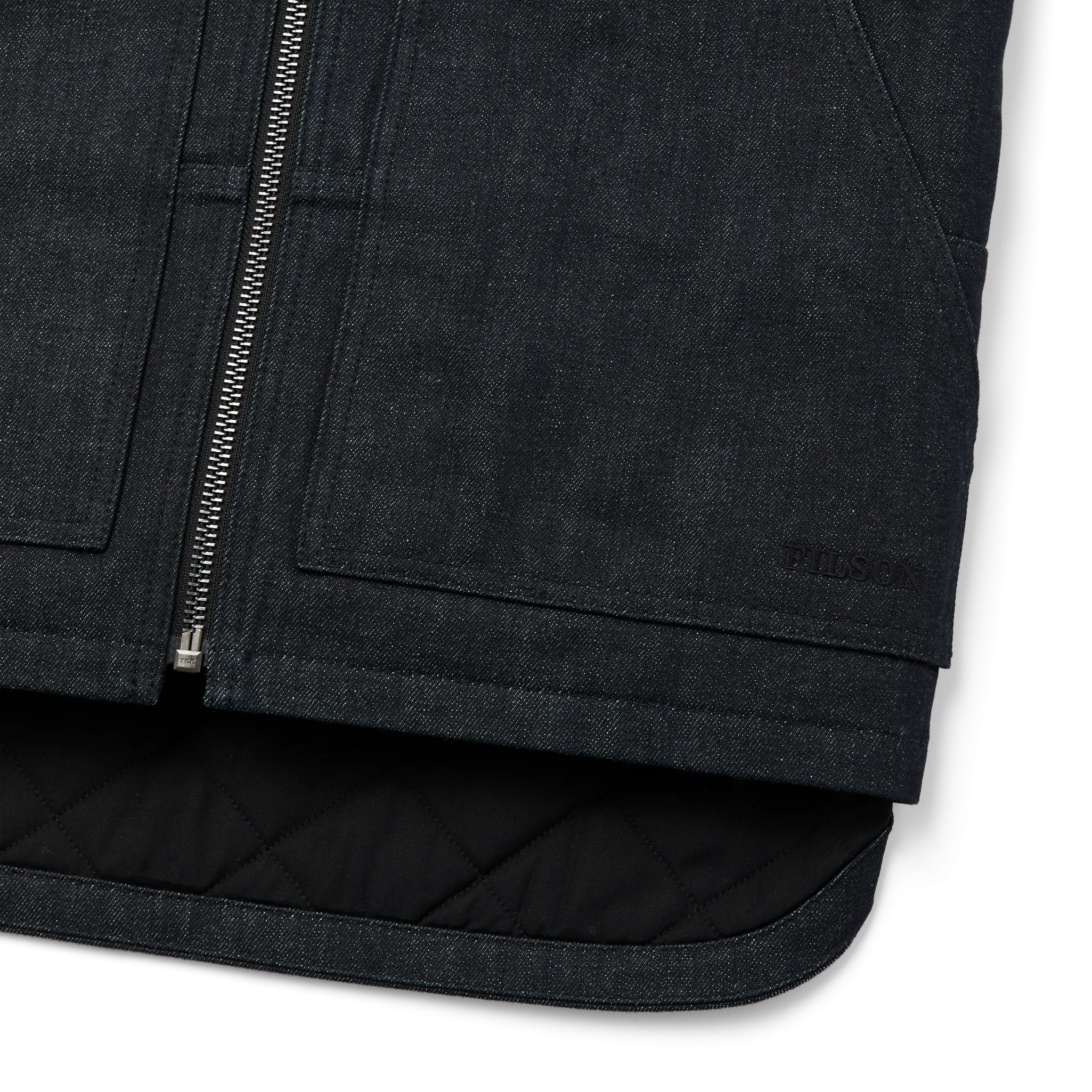 Denim Insulated Work Vest - Raw Indigo