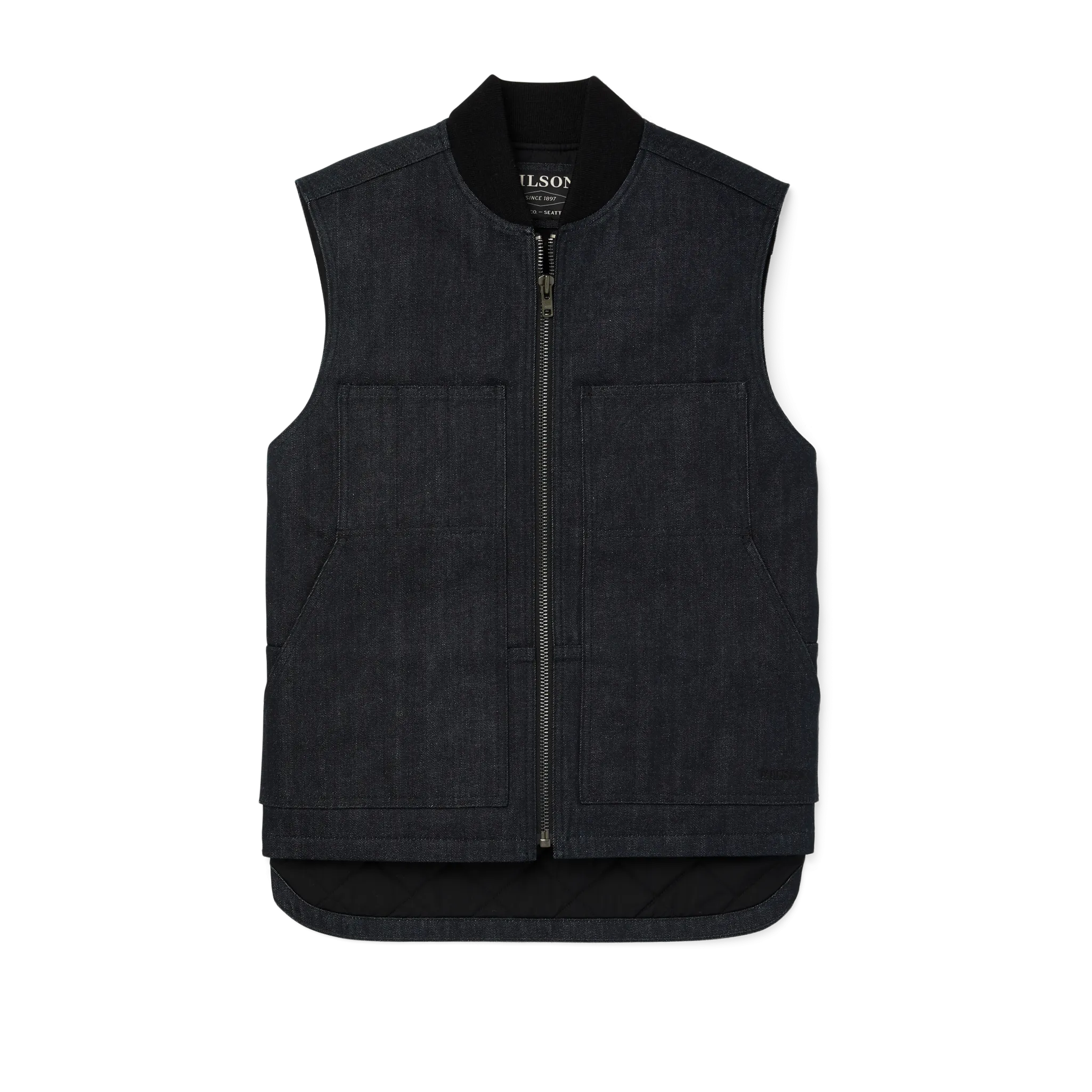 Denim Insulated Work Vest - Raw Indigo