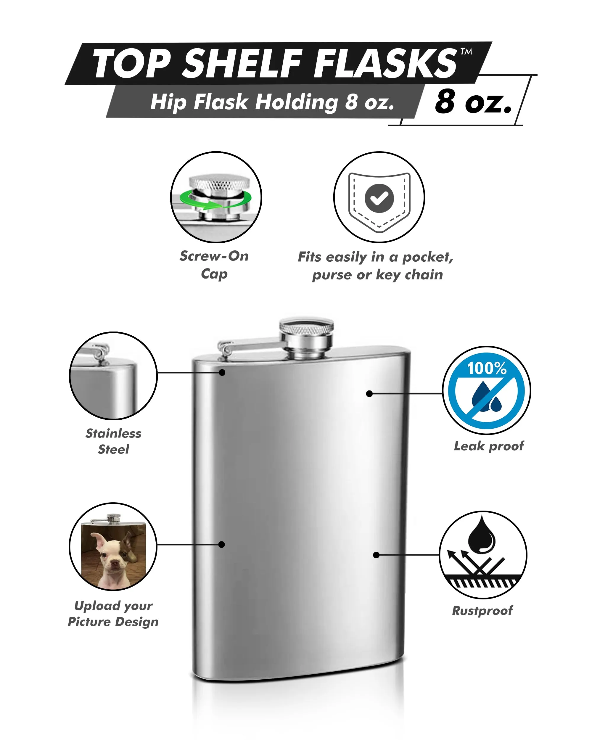 Design Your Own 8oz Hip Flask