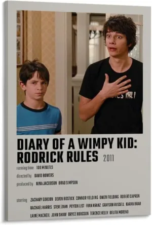 Diary of A Wimpy Kid Roderick Ruehl Minimalist Movie Poster (5) Bedroom Office Room Printed Canvas Poster Wall Art Decoration Painting Aesthetic Poster Frame-style 12x18inch(30x45cm)