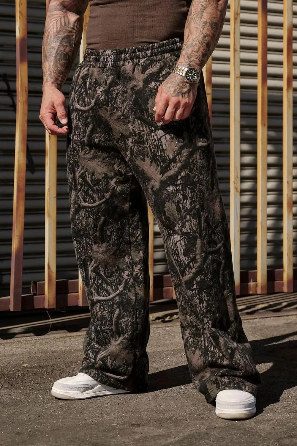 DIOTSR Mens Baggy Sweatpants Athletic Graphic Print Joggers Workout Streetwear Pants with Pockets