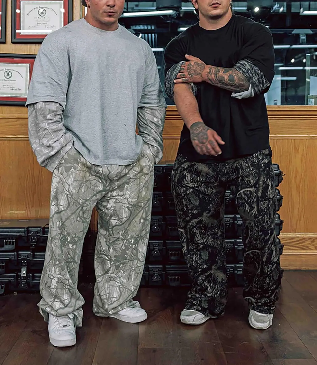 DIOTSR Mens Baggy Sweatpants Athletic Graphic Print Joggers Workout Streetwear Pants with Pockets