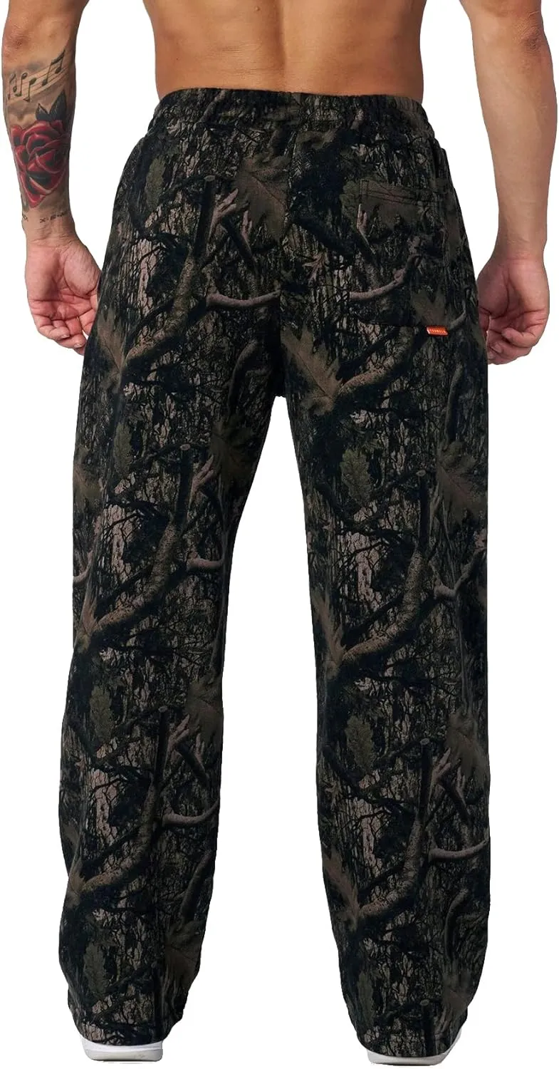 DIOTSR Mens Baggy Sweatpants Athletic Graphic Print Joggers Workout Streetwear Pants with Pockets