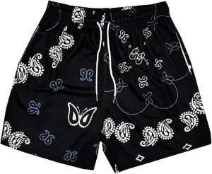 DIOTSR Mens Paisley Graphic Shorts Athletic Basketball Bandana Shorts Running Streetwear Y2k Drawstring Waist