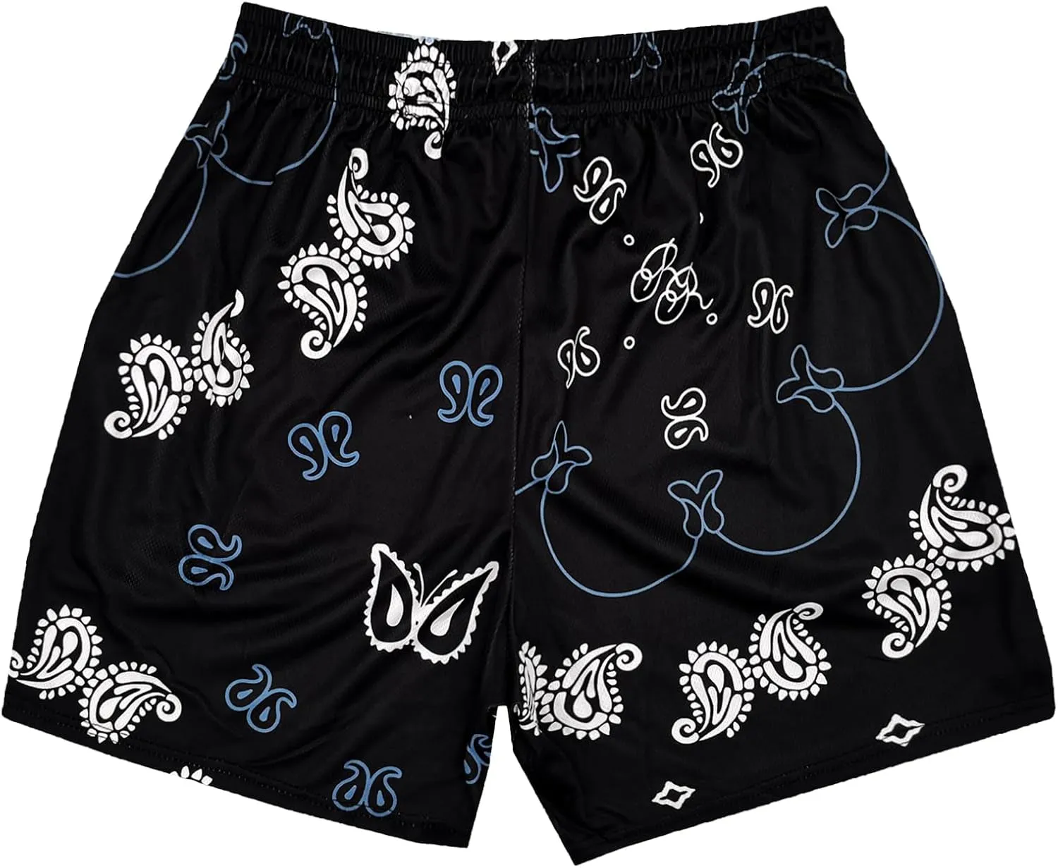 DIOTSR Mens Paisley Graphic Shorts Athletic Basketball Bandana Shorts Running Streetwear Y2k Drawstring Waist