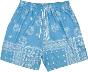 DIOTSR Mens Paisley Graphic Shorts Athletic Basketball Bandana Shorts Running Streetwear Y2k Drawstring Waist