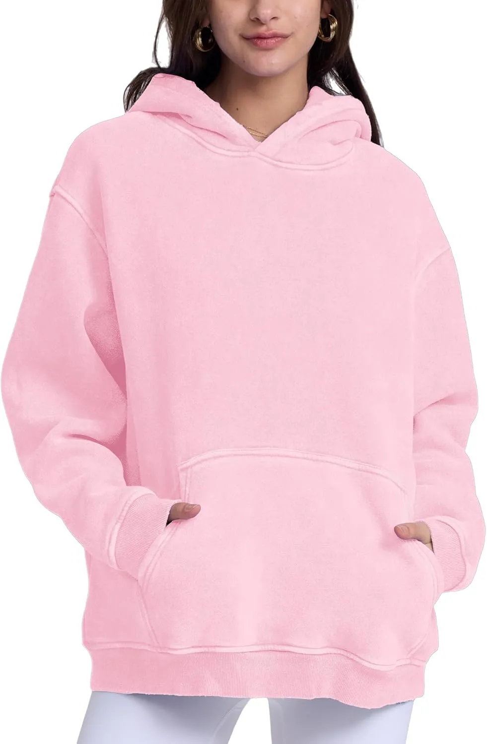 Dnzzs Womens Oversized Hoodie Acid Wash Hoodie Vintage Sweatshirt Heavyweight Fleece Cotton Streetwear Trendy Hoodies