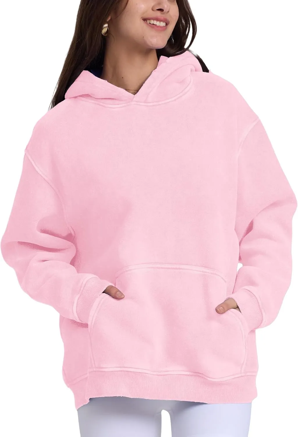Dnzzs Womens Oversized Hoodie Acid Wash Hoodie Vintage Sweatshirt Heavyweight Fleece Cotton Streetwear Trendy Hoodies