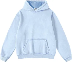Dnzzs Womens Oversized Hoodie Acid Wash Hoodie Vintage Sweatshirt Heavyweight Fleece Cotton Streetwear Trendy Sweatshirts