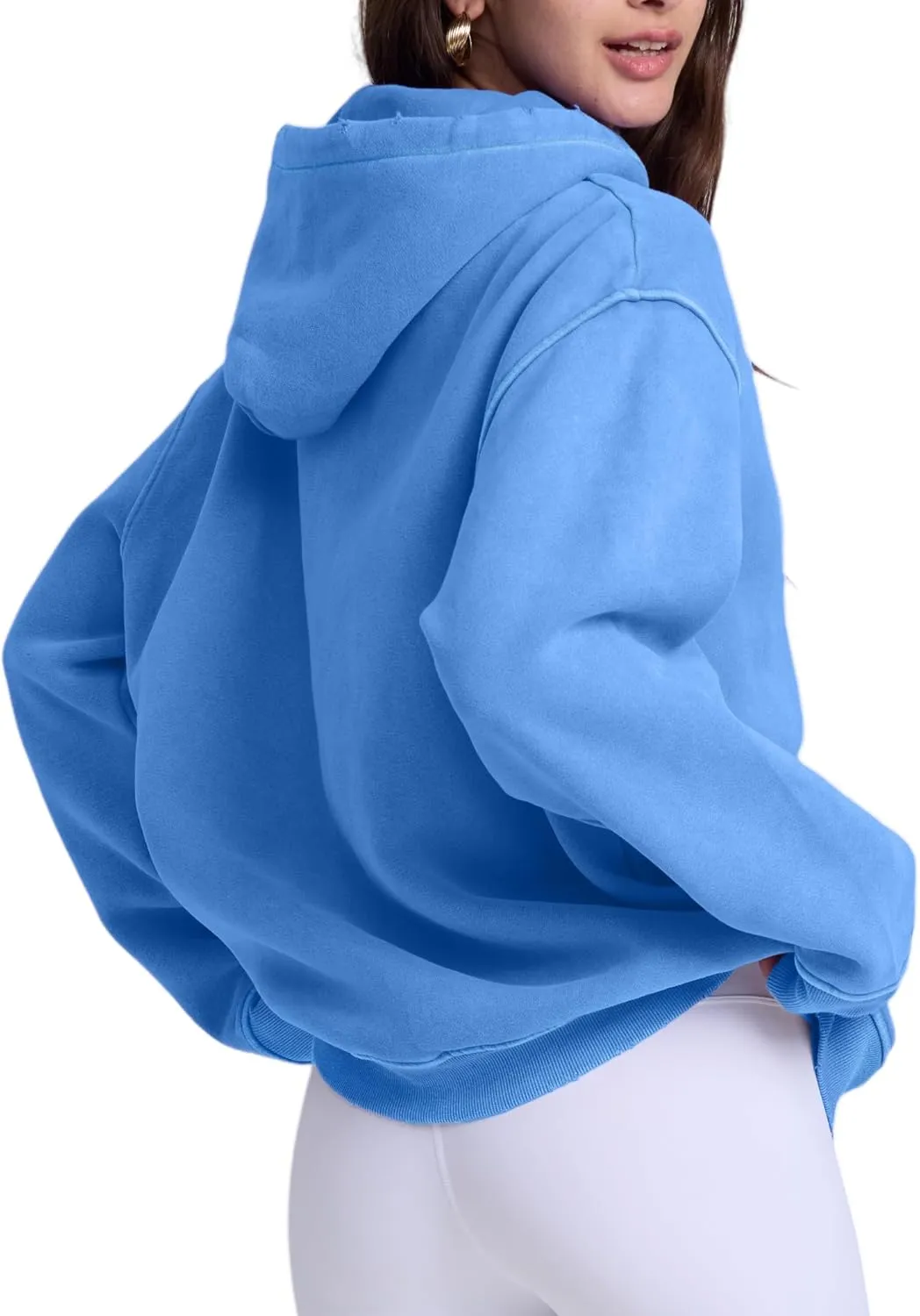 Dnzzs Womens Oversized Hoodie Acid Wash Hoodie Vintage Sweatshirt Heavyweight Fleece Cotton Streetwear Trendy Sweatshirts