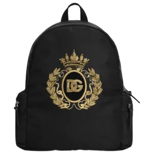Dolce & Gabbana Black Dg Logo Backpack