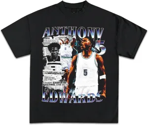 Edwards Shirt Anthonys Graphic Tees Collection Vintage Basketball Rap Hip-Hop Style Y2K Streetwear for Men Women